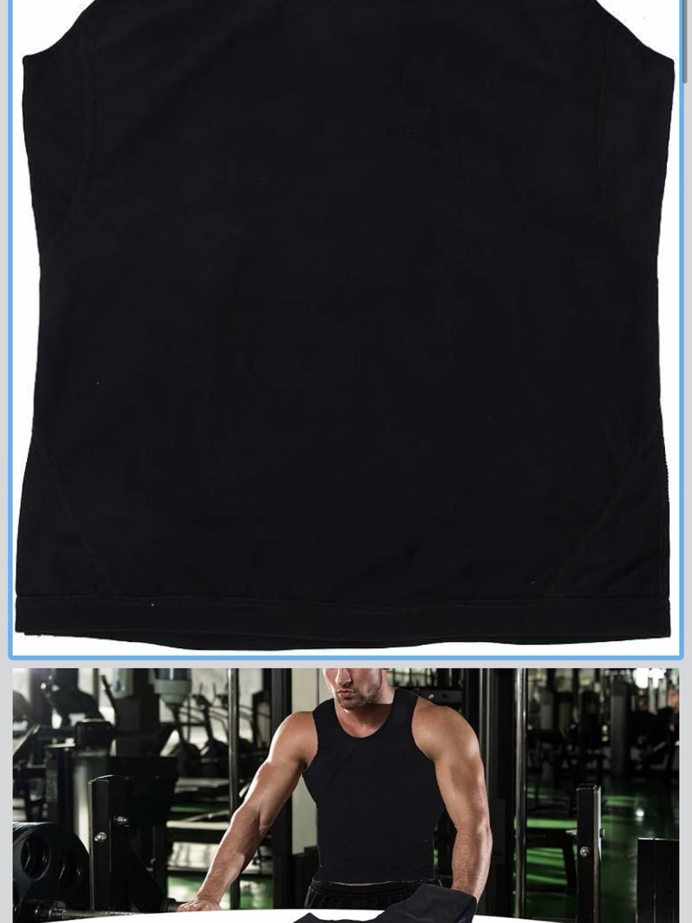 Men's Black Athletic Tank Top